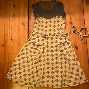 Cotton bee print dress